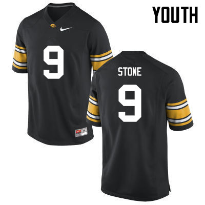 Youth Iowa Hawkeyes #9 Geno Stone College Football Jerseys-Black - Click Image to Close